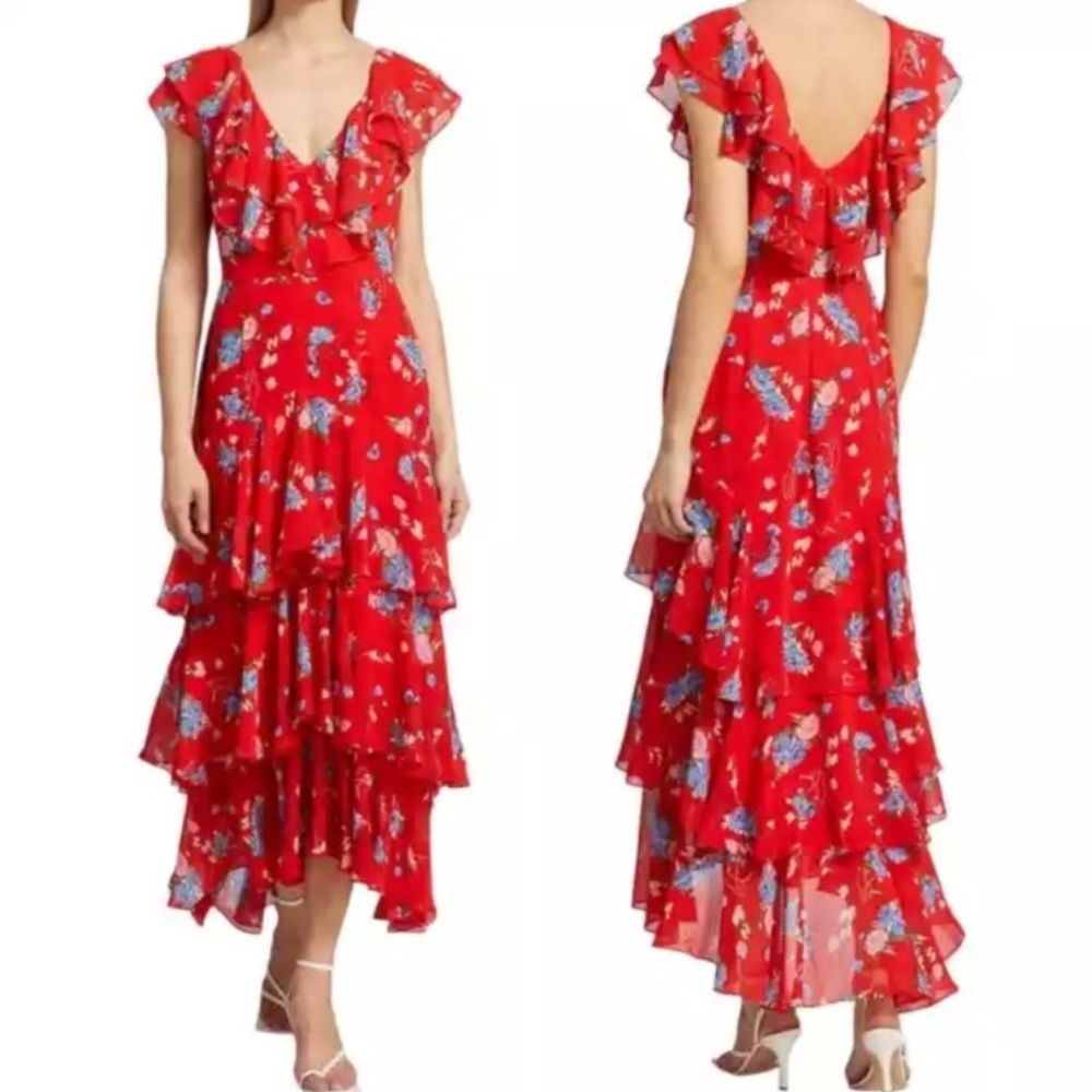 WAYF Chelsea Tiered Maxi Dress Sz Medium